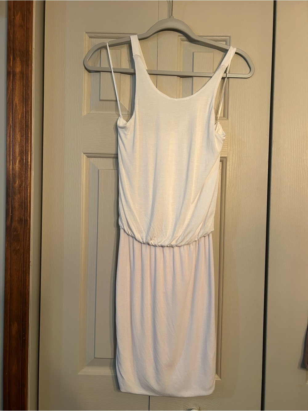 Lanston Brand White Sleeveless Blouson Waist Dress. 159.00 retail